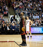 LeBron James at the free throw line